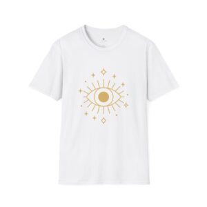 T-shirt Unisexe – Œil Mystique Doré Symbole Ésotérique et Énergie Spirituelle