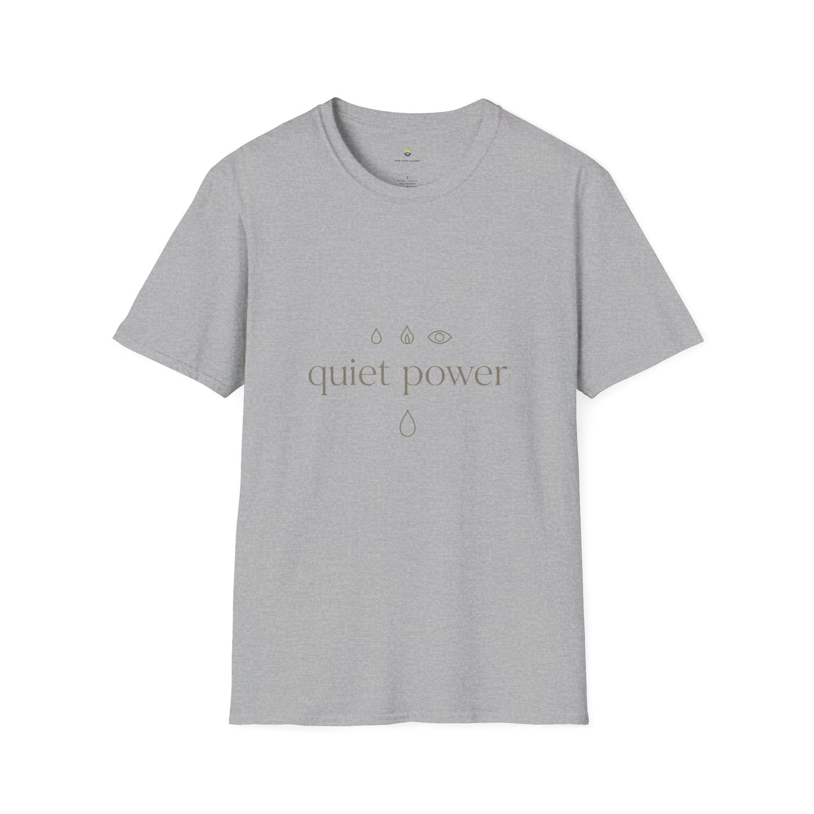 T-shirt Unisexe Quiet Power – Design Minimaliste Énergie Intérieure et Calme Puissant – Image 4