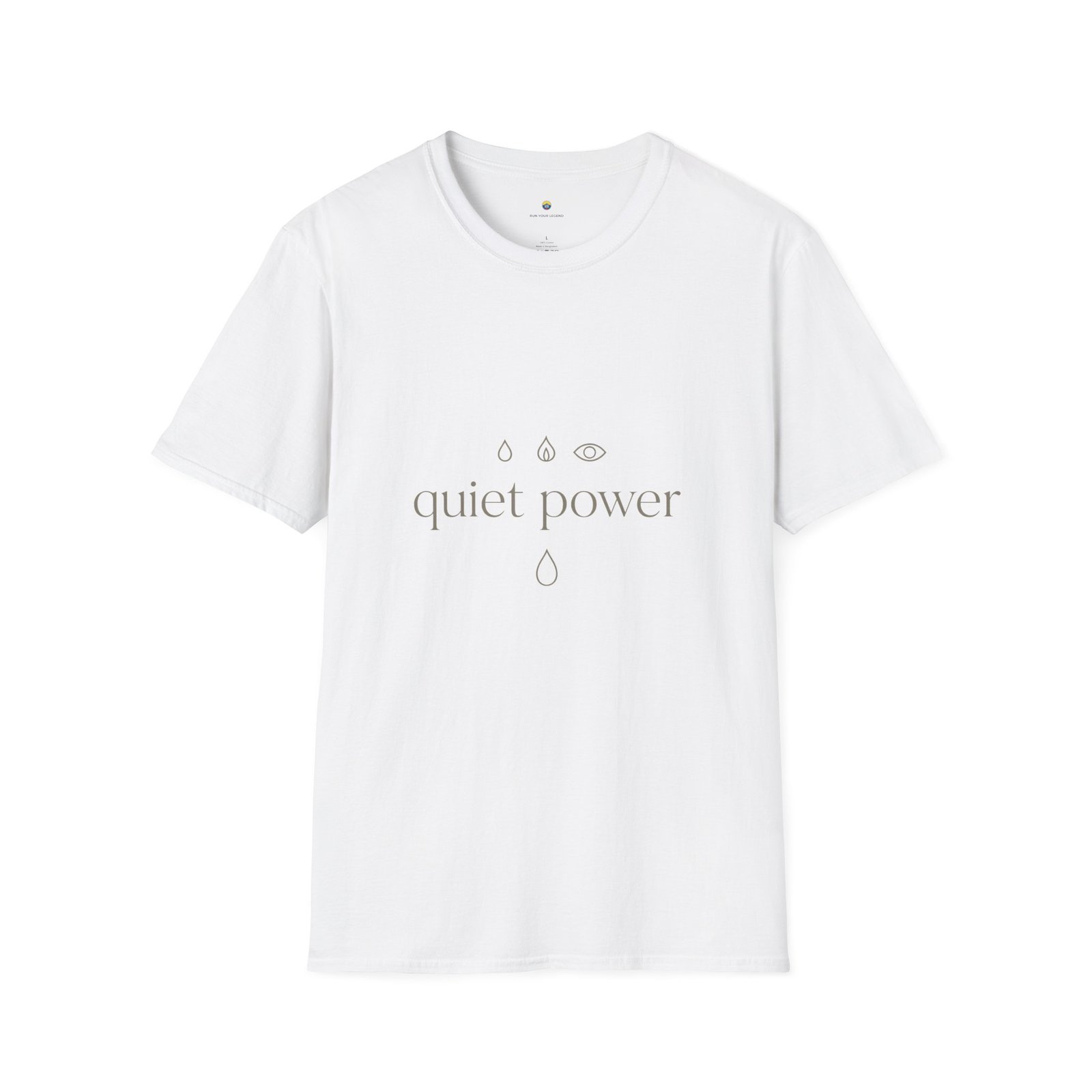 T-shirt Unisexe Quiet Power – Design Minimaliste Énergie Intérieure et Calme Puissant