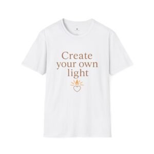 T-shirt Unisexe – “Create Your Own Light” Design Minimaliste et Message Inspirant