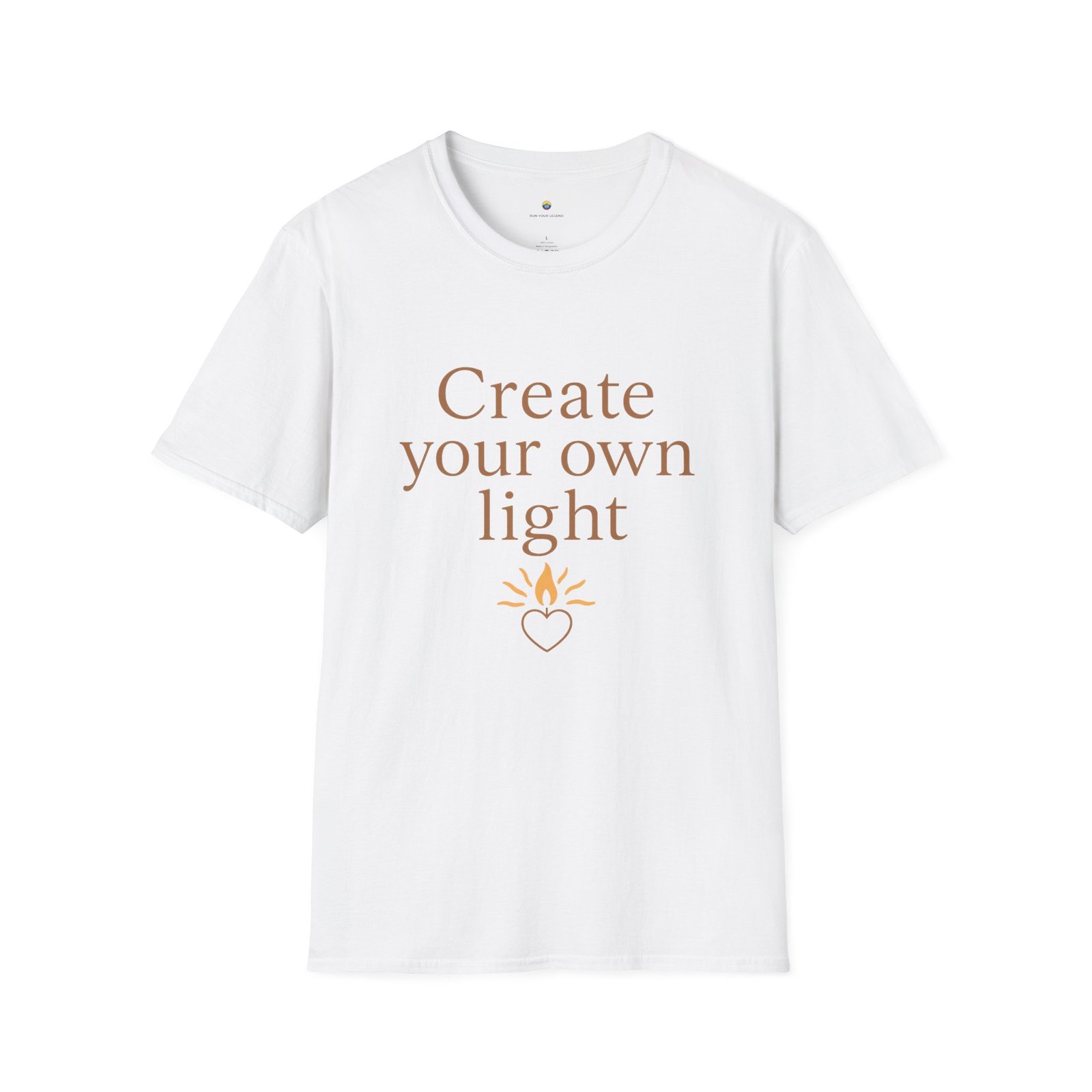 T-shirt Unisexe – “Create Your Own Light” Design Minimaliste et Message Inspirant