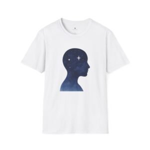 T-shirt Unisexe – Esprit Cosmique Silhouette Astrale et Univers Étoilé