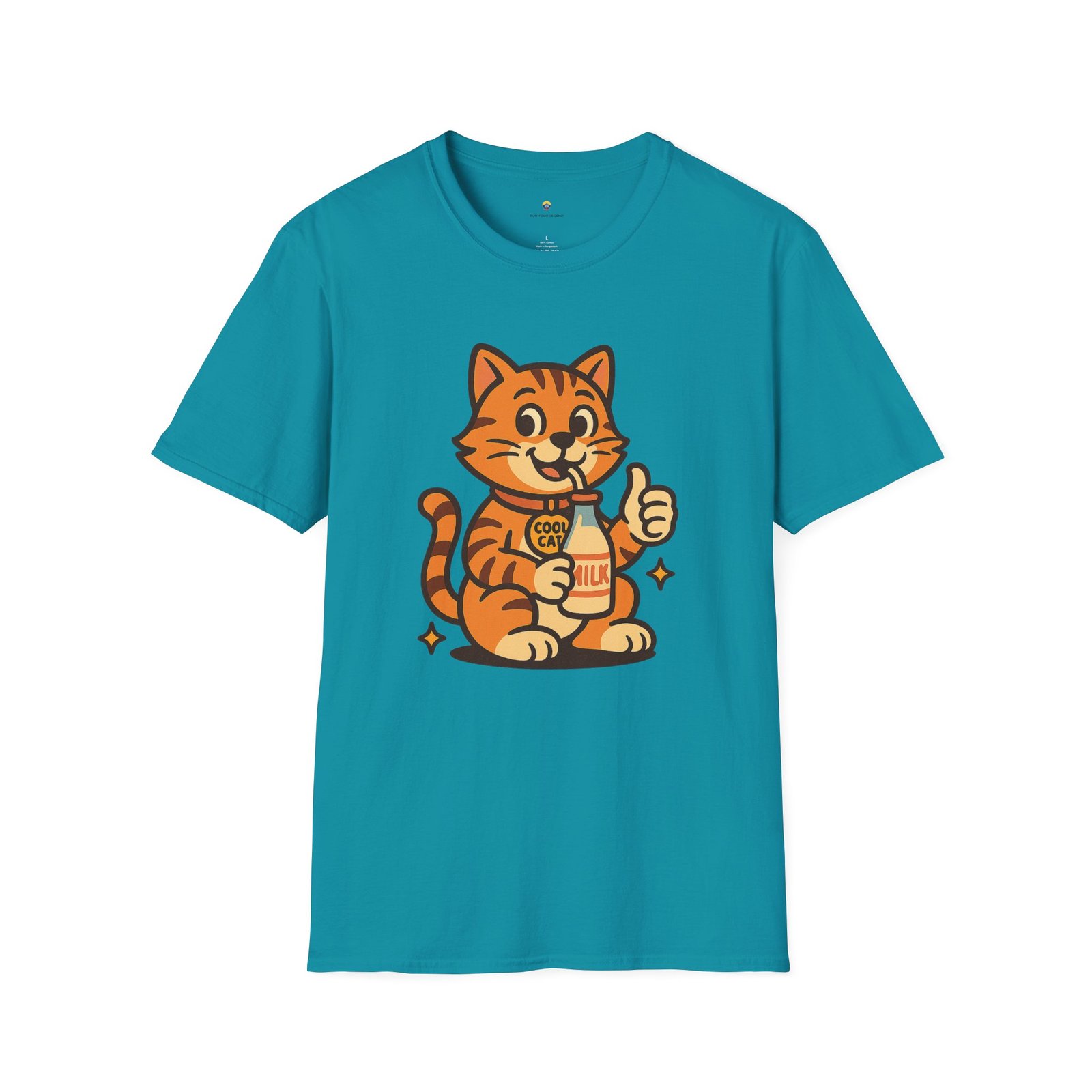 T-shirt Unisexe – “Cool Cat” Design Chat Vintage et Style Cartoon Retro – Image 10