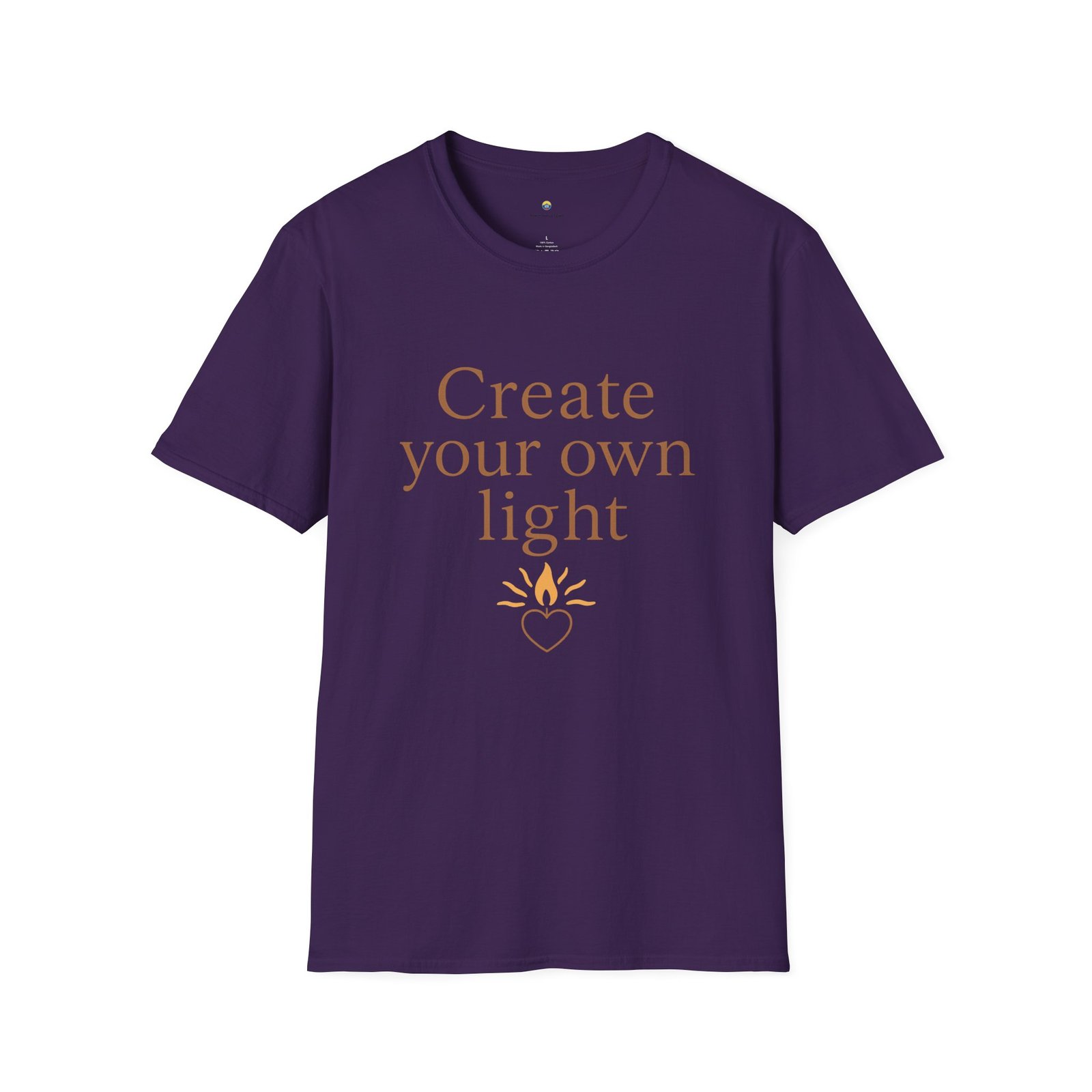 T-shirt Unisexe – “Create Your Own Light” Design Minimaliste et Message Inspirant – Image 14