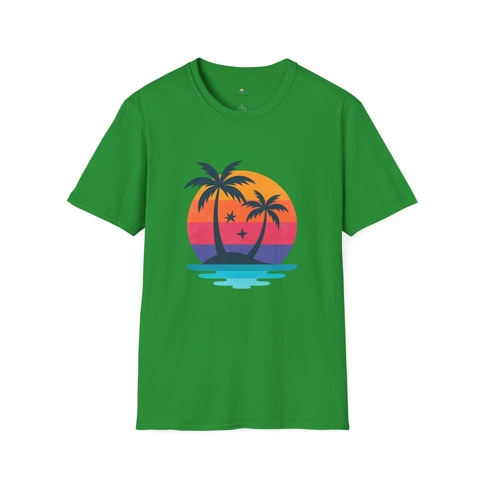 T-shirt Unisexe Sunset Paradise – Palmiers et Coucher de Soleil Vintage Tropical – Image 9
