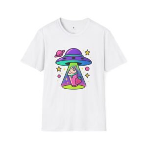 T-shirt Unisexe – UFO Milkshake Design Fun Néon et Style Space Pop