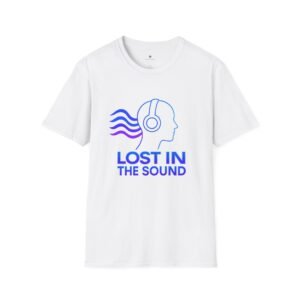 T-shirt Unisexe – “Lost in the Sound” Design Musique Néon et Casque Audio