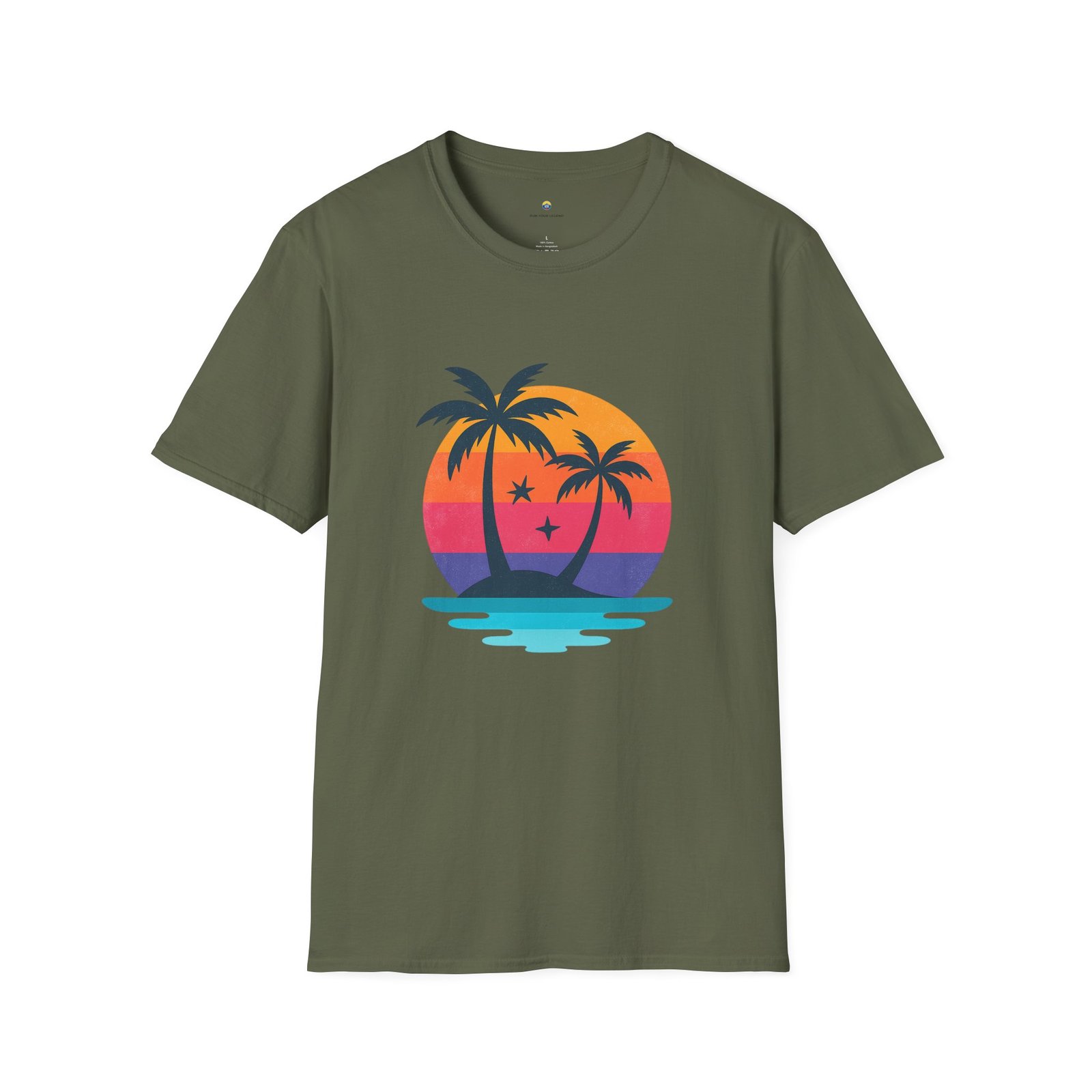 T-shirt Unisexe Sunset Paradise – Palmiers et Coucher de Soleil Vintage Tropical – Image 7
