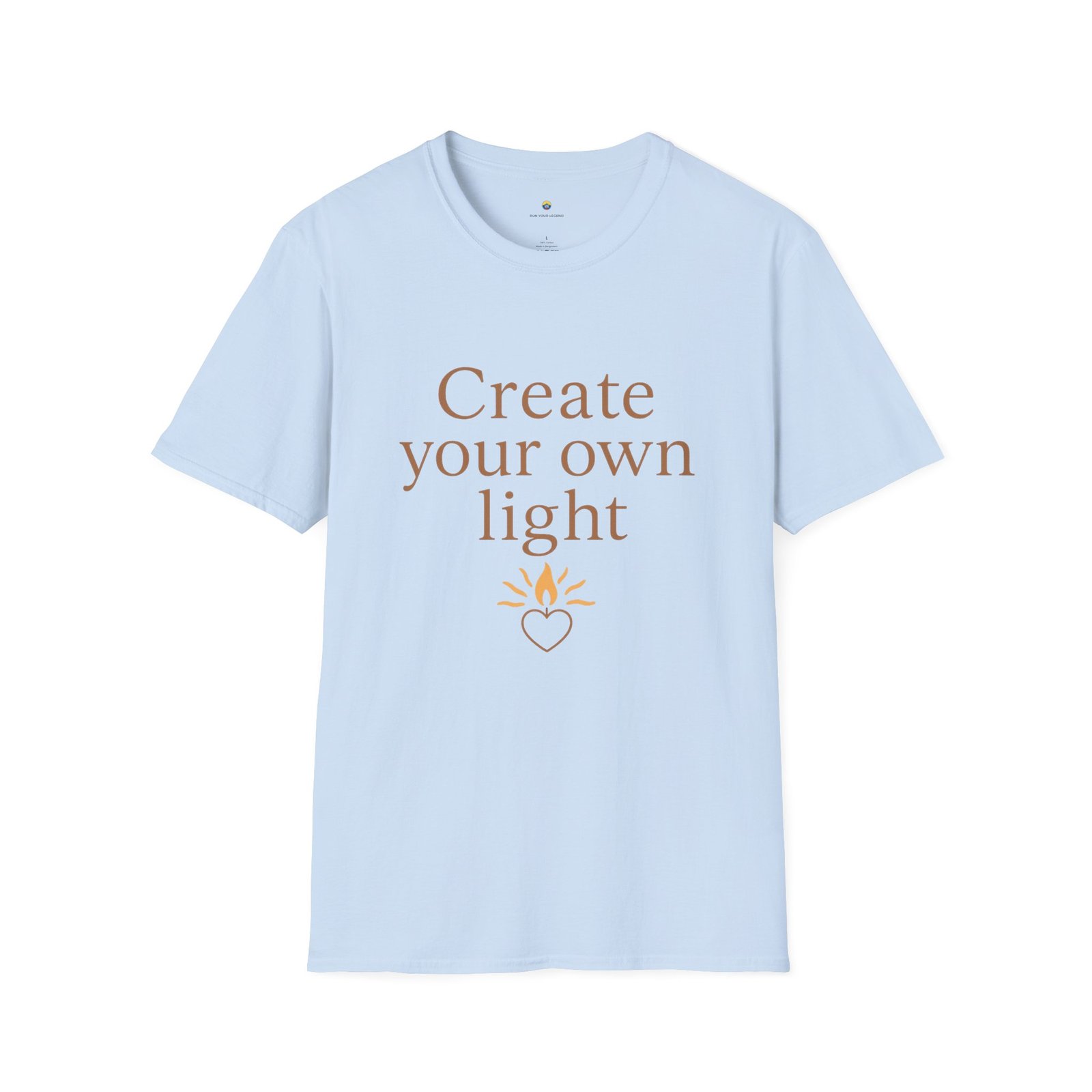 T-shirt Unisexe – “Create Your Own Light” Design Minimaliste et Message Inspirant – Image 11