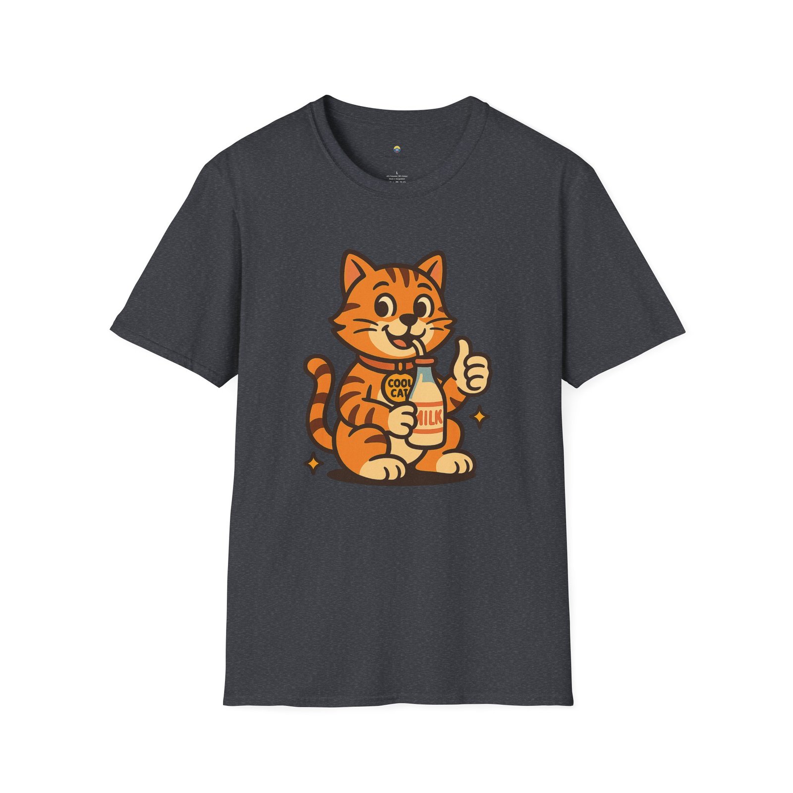 T-shirt Unisexe – “Cool Cat” Design Chat Vintage et Style Cartoon Retro – Image 12
