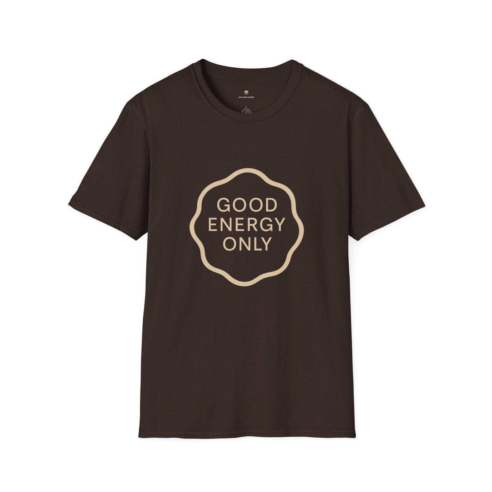 T-shirt Unisexe – “Good Energy Only” Design Minimaliste et Message Positif – Image 4