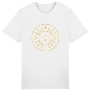 T-shirt Unisexe épais - Soleil doré et cosmos lumineux