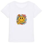 T-shirt Femme Epais : Smiley Floral pour un Look Joyeux