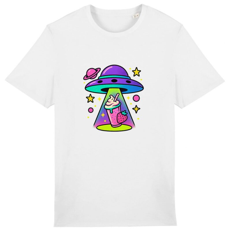 T-shirt Unisexe épais : OVNI Aspirateur de Milkshake Fraise