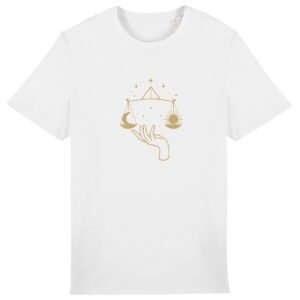 T-shirt Unisexe épais - Équilibre Céleste entre Lune et Soleil