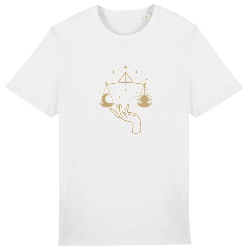 face_0_0 T-shirt Unisexe épais - Équilibre Céleste entre Lune et Soleil