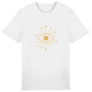 T-shirt Unisexe épais - L'œil doré sur motif céleste