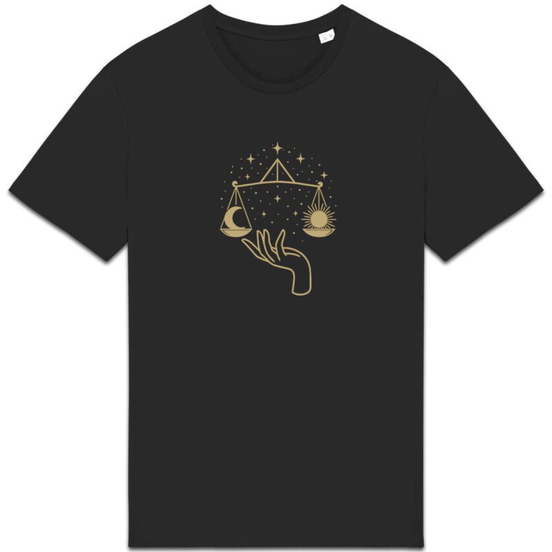T-shirt Unisexe épais - Équilibre Céleste entre Lune et Soleil