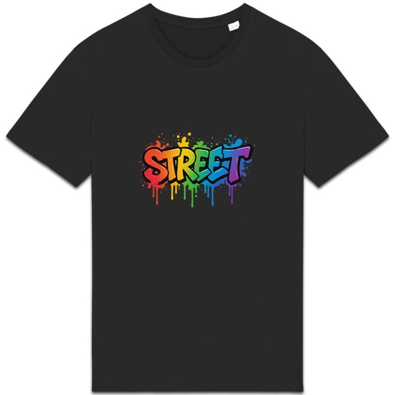 T-shirt Unisexe épais - Street Art en Graffiti Arc-en-Ciel
