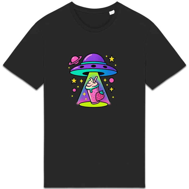 T-shirt Unisexe épais : OVNI Aspirateur de Milkshake Fraise