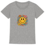 T-shirt Femme Epais : Smiley Floral pour un Look Joyeux