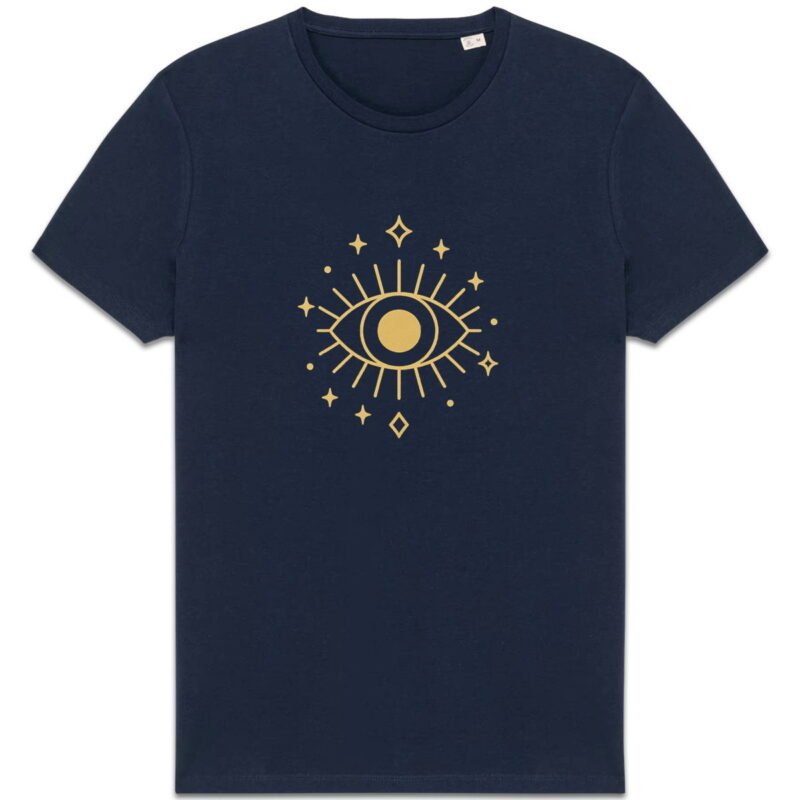 T-shirt Unisexe épais - L'œil doré sur motif céleste