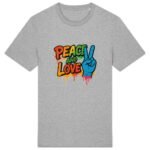T-shirt Unisexe épais Peace and Love : Un message d'harmonie
