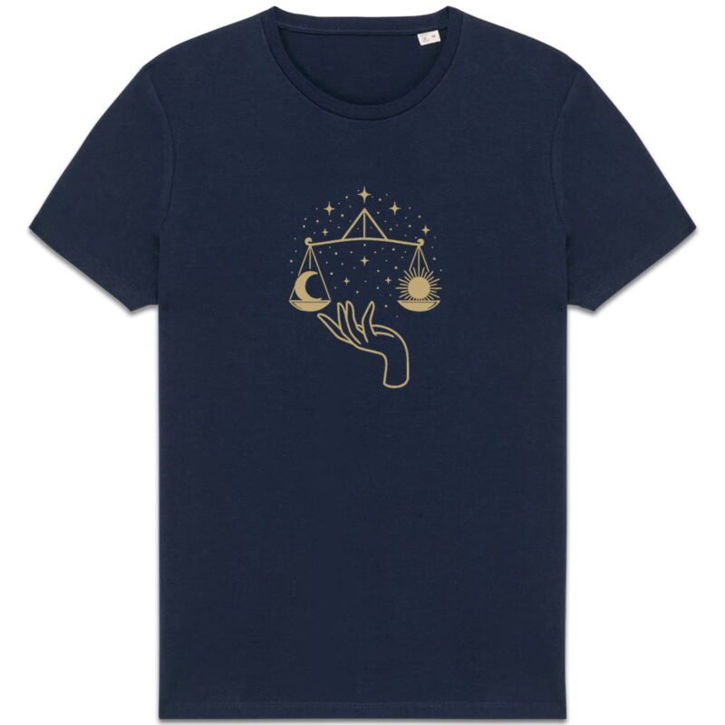 T-shirt Unisexe épais - Équilibre Céleste entre Lune et Soleil