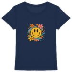 T-shirt Femme Epais : Smiley Floral pour un Look Joyeux