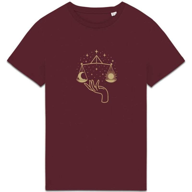 T-shirt Unisexe épais - Équilibre Céleste entre Lune et Soleil