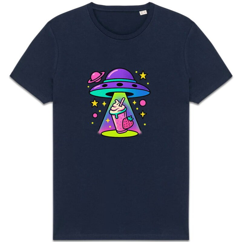T-shirt Unisexe épais : OVNI Aspirateur de Milkshake Fraise