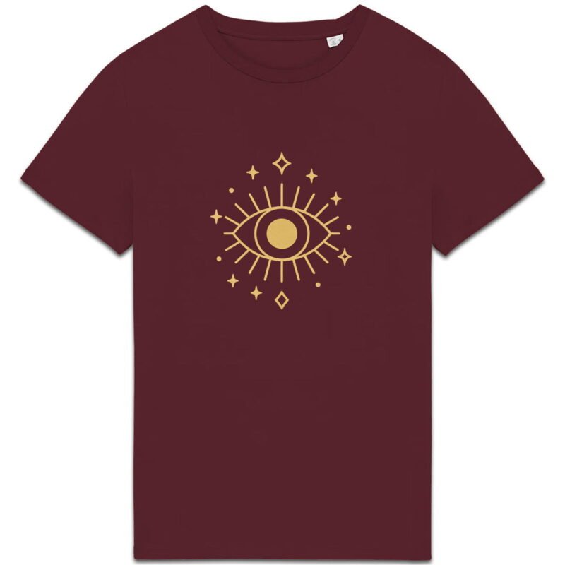 T-shirt Unisexe épais - L'œil doré sur motif céleste