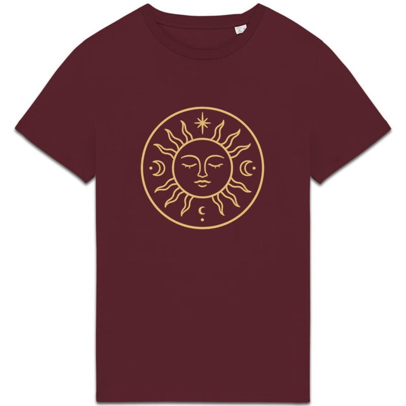 T-shirt Unisexe épais - Soleil doré et cosmos lumineux
