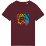 T-shirt Unisexe épais Peace and Love : Un message d'harmonie
