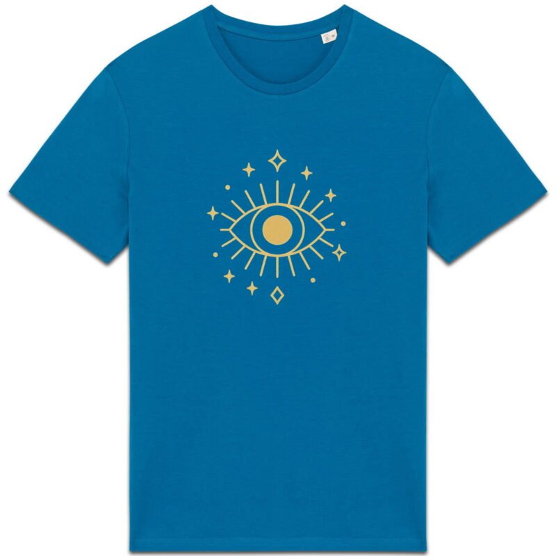 T-shirt Unisexe épais - L'œil doré sur motif céleste