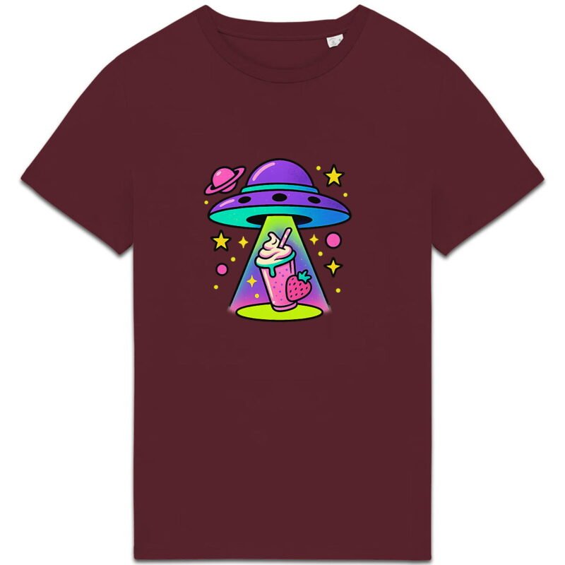 T-shirt Unisexe épais : OVNI Aspirateur de Milkshake Fraise