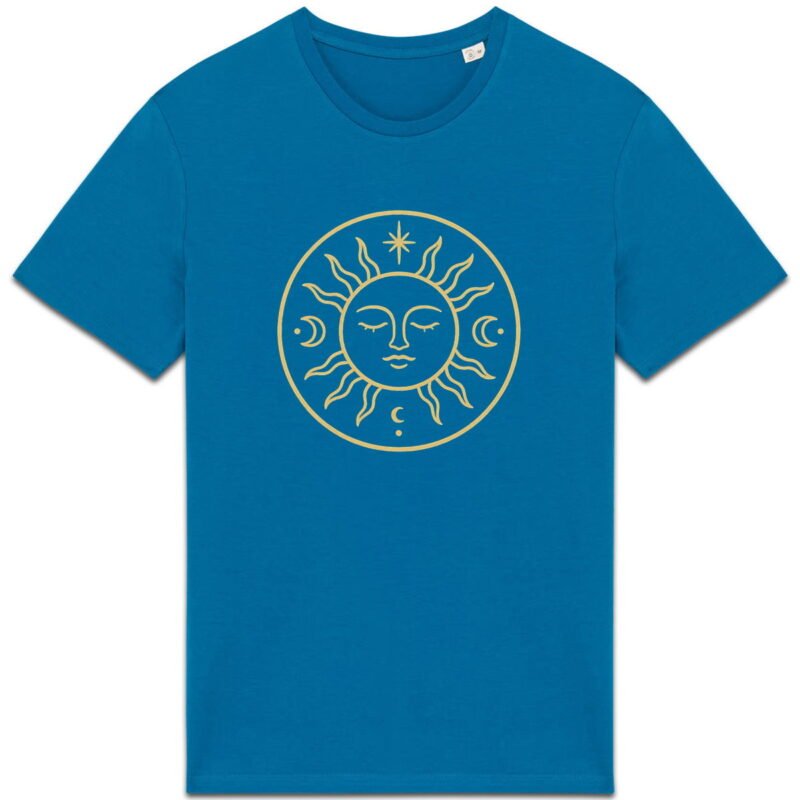 T-shirt Unisexe épais - Soleil doré et cosmos lumineux