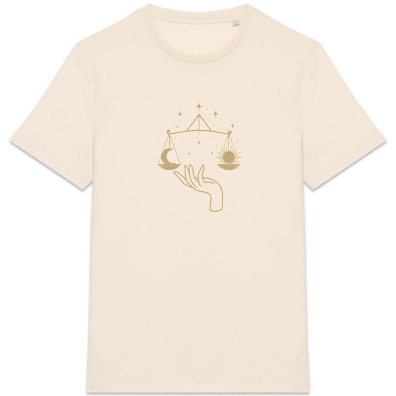 T-shirt Unisexe épais - Équilibre Céleste entre Lune et Soleil