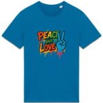 T-shirt Unisexe épais Peace and Love : Un message d'harmonie