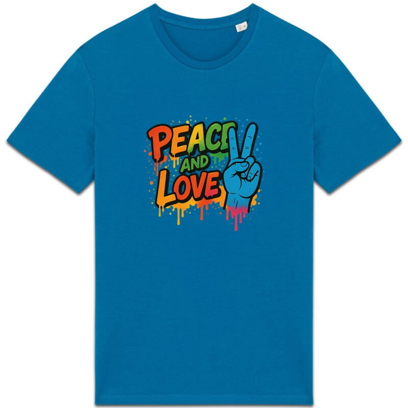 T-shirt Unisexe épais Peace and Love : Un message d'harmonie