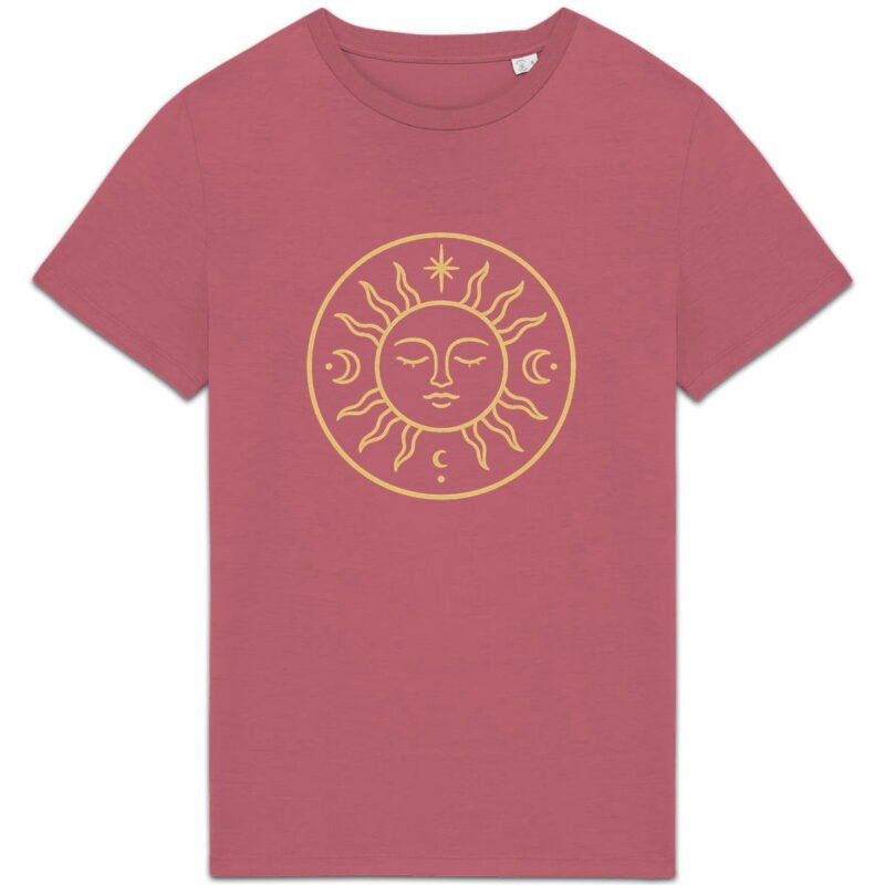 T-shirt Unisexe épais - Soleil doré et cosmos lumineux
