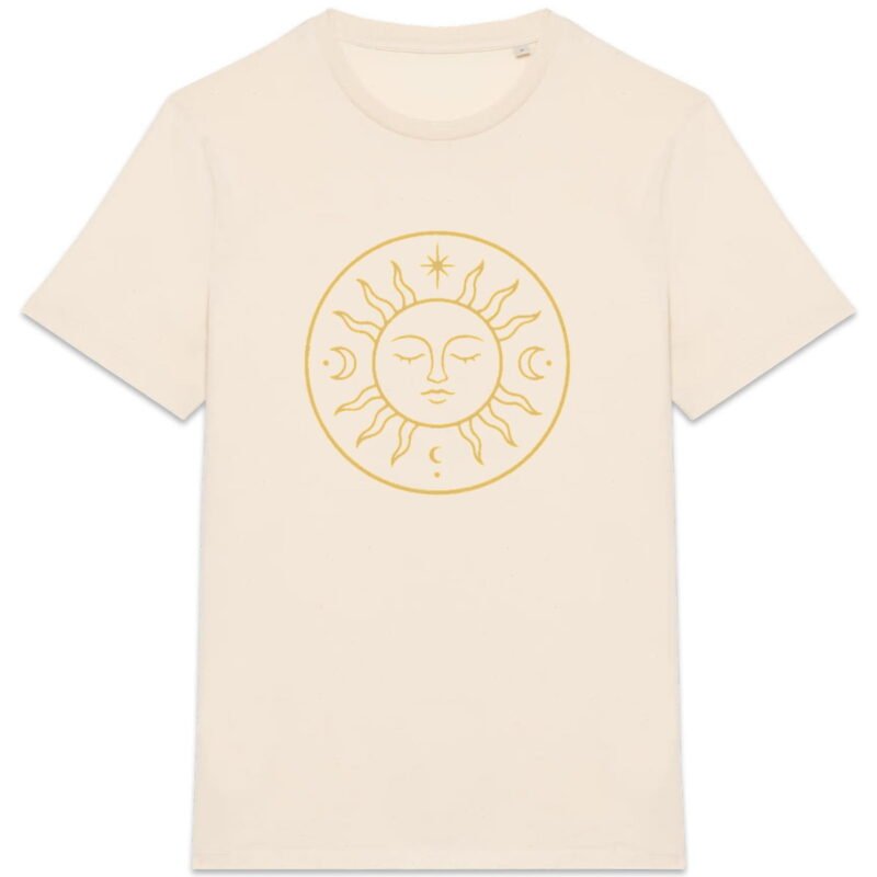 T-shirt Unisexe épais - Soleil doré et cosmos lumineux