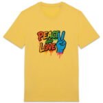 T-shirt Unisexe épais Peace and Love : Un message d'harmonie