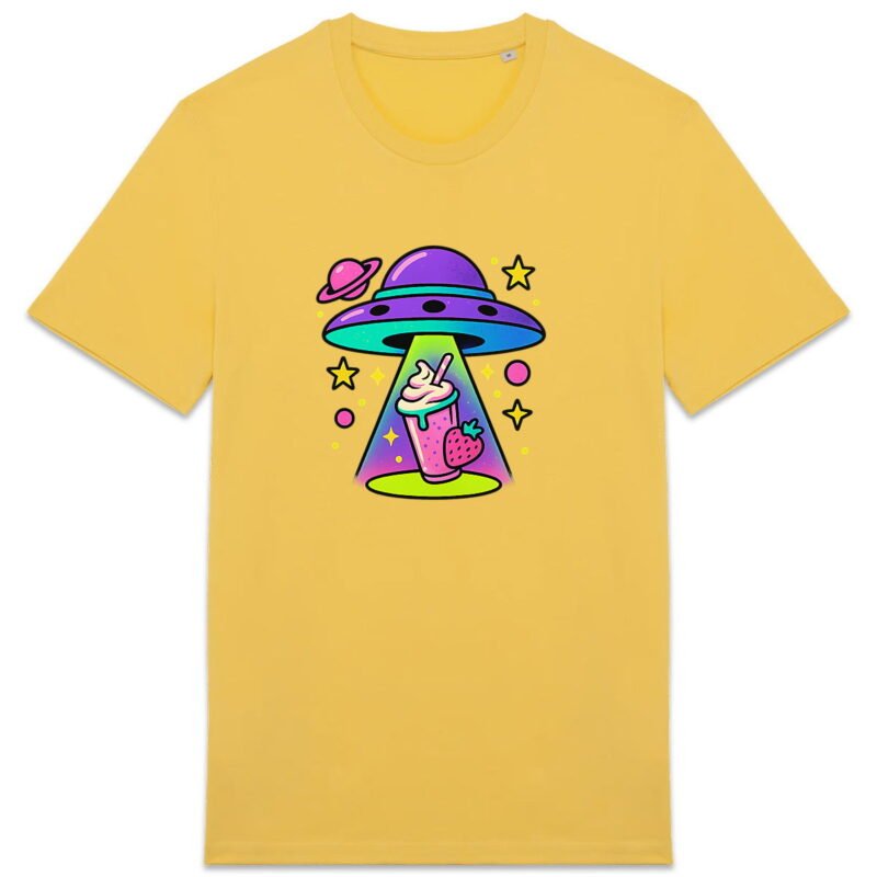 T-shirt Unisexe épais : OVNI Aspirateur de Milkshake Fraise