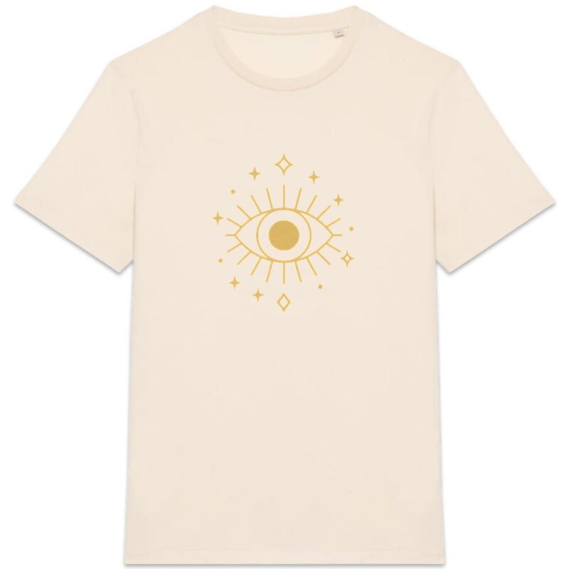 T-shirt Unisexe épais - L'œil doré sur motif céleste