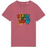 T-shirt Unisexe épais Peace and Love : Un message d'harmonie