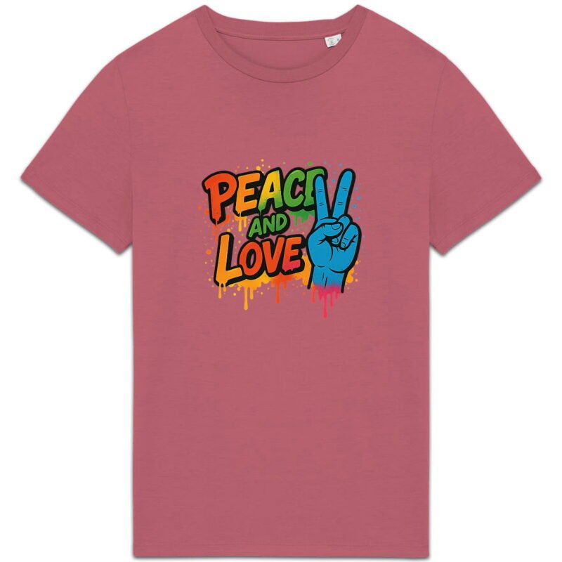 T-shirt Unisexe épais Peace and Love : Un message d'harmonie