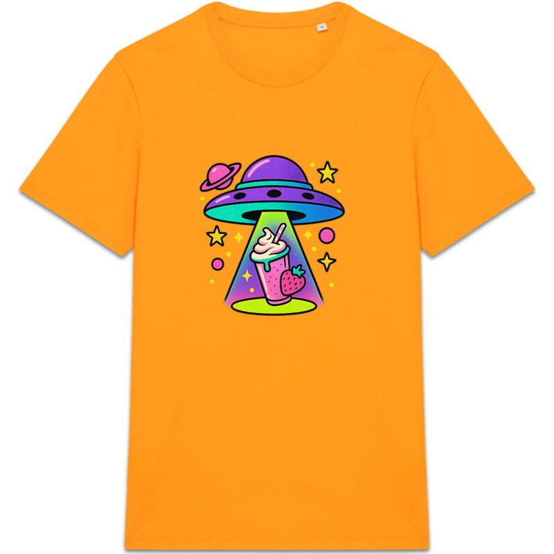 T-shirt Unisexe épais : OVNI Aspirateur de Milkshake Fraise