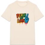 T-shirt Unisexe épais Peace and Love : Un message d'harmonie