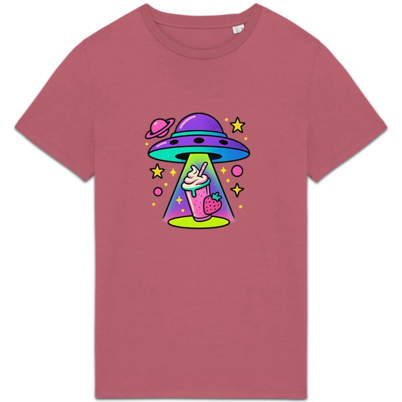 T-shirt Unisexe épais : OVNI Aspirateur de Milkshake Fraise
